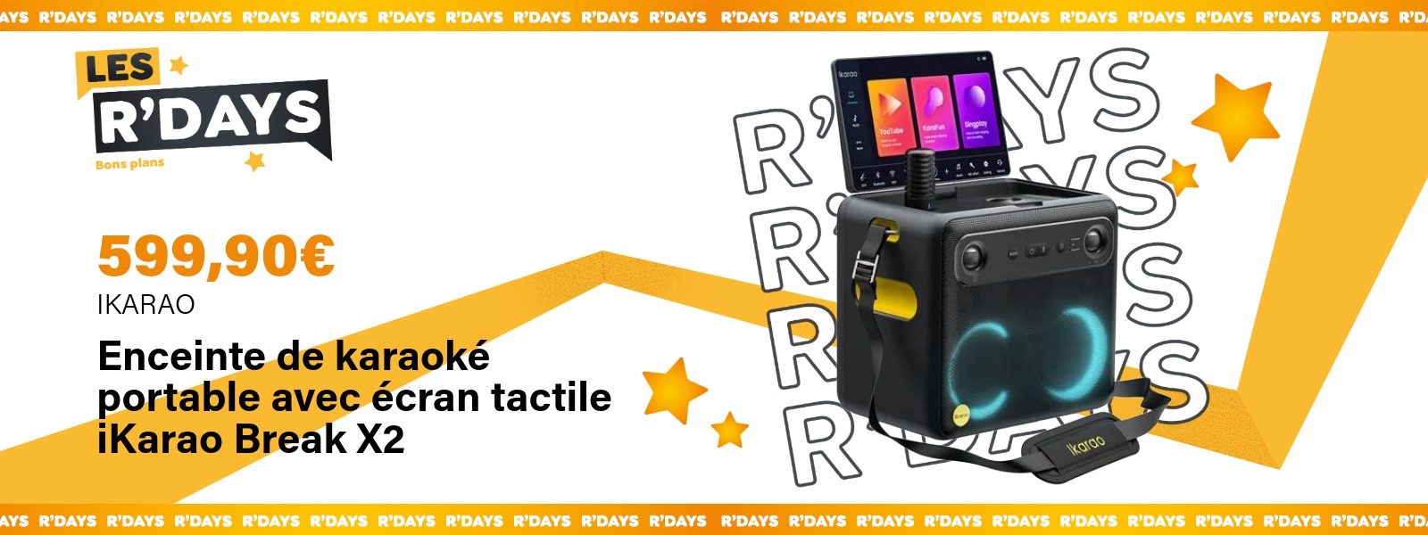 Image : Enceinte de karaoké portable avec écran tactile iKarao Break X2 - Ikarao | Ravate.com