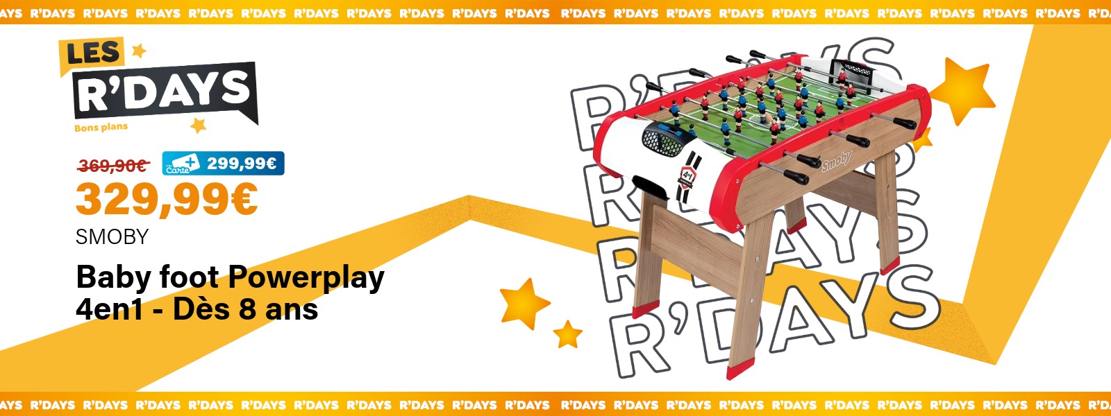 Image : Baby foot Powerplay 4en1 dès 8 ans - Smoby | Ravate.com