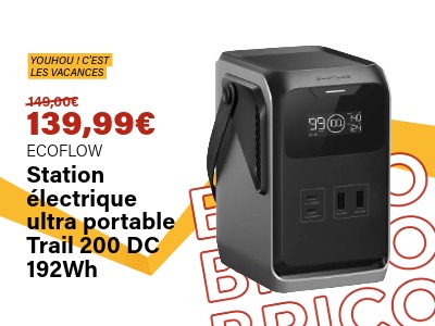 Station électrique ultra portable Trail 200 DC 192Wh - ECOFLOW | Ravate.com Image : Station électrique ultra portable Trail 200 DC 192Wh - ECOFLOW | Ravate.com