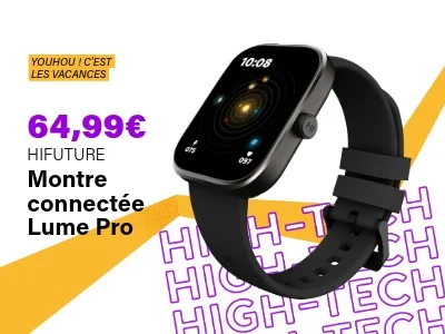 Image : Montre connectée Lume Pro noir - HIFUTURE | Ravate.com