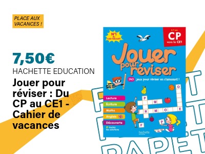 Image : Jouer pour réviser du CP au CE11 - Cahier de vacances Hachette education | Ravate.com