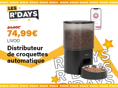 Distributeur de croquettes automatique - LIVOO | Ravate.com Image : Distributeur de croquettes automatique - LIVOO | Ravate.com
