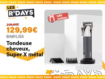Image : Tondeuse cheveux, Super X métal Babyliss | Ravate.com