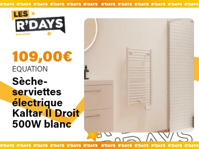 Sèche-serviettes électrique Kaltar II Droit 500W blanc - Equation | Ravate.com Image : Sèche-serviettes électrique Kaltar II Droit 500W blanc - Equation | Ravate.com