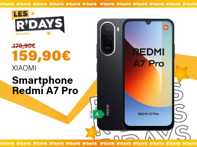 Smartphone Redmi A7 Pro 4G 4/128Go noir - XIAOMI | Ravate.com Image : Smartphone Redmi A7 Pro 4G 4/128Go noir - XIAOMI | Ravate.com