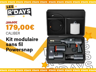 Kit modulaire sans fil Powersnap - Batterie - NHP - Aspirateur - Compresseur - Caliber | Ravate.com Image : Kit modulaire sans fil Powersnap - Batterie - NHP - Aspirateur - Compresseur - Caliber | Ravate.com
