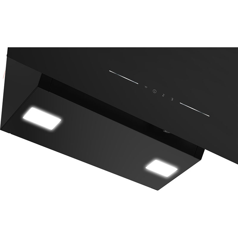 Hotte inclinée en verre noir Beko BHCA62442BBH, l. 60 cm