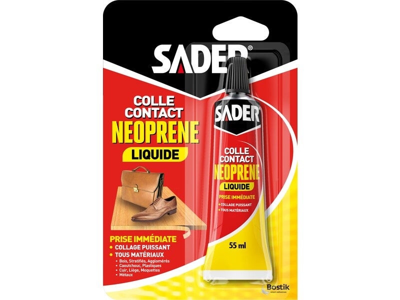 Colle d'assemblage contact neoprene liquide sader beige tube 55ml