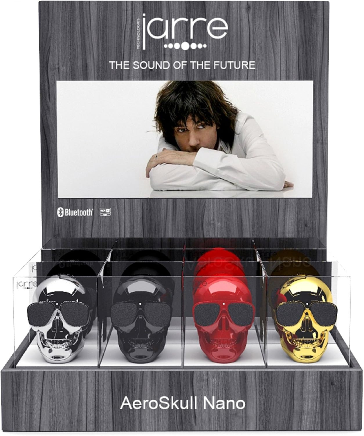 Enceinte Portable Jarre Aeroskull Chromé - Design Crâne - Bluetooth - Occasion Bon état
