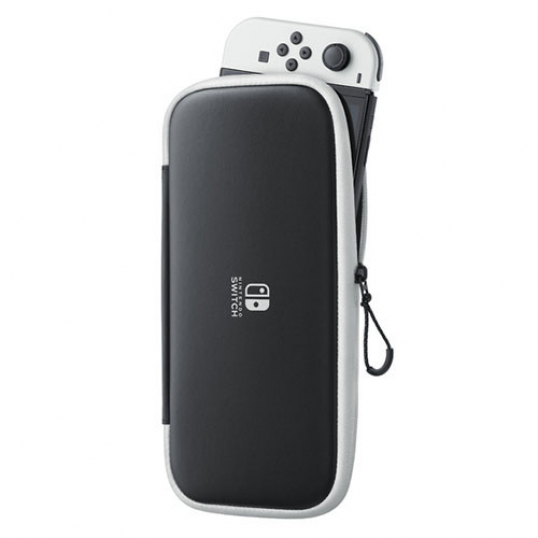 Housse de transport + protection écran Nintendo Switch Oled Noir/Blanc  NINTENDO - 72471117272 