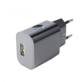 COMBO CABLE MICRO-USB 2M + CHARGEUR SECTEUR 2 USB 12W NOIRS - JAYM
