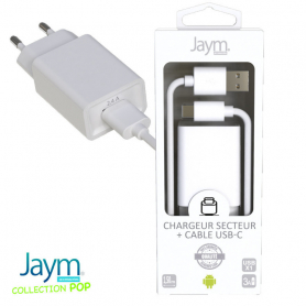 Chargeur voiture 10W allume-cigare 2xUSB-A + câble USB-C- SBS